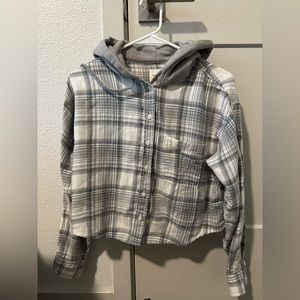 AMERICAN EAGLE cropped flannel